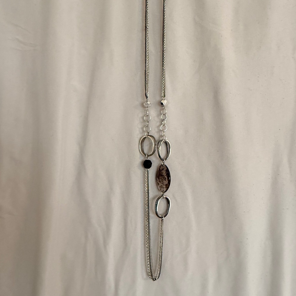 Lia Sophia, long necklace. Lobster claw closure